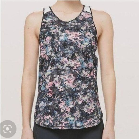 Lululemon Size 6 Multi Sculpt II Dappled Daze Athletic Yoga Running Workout Tank - Picture 1 of 10